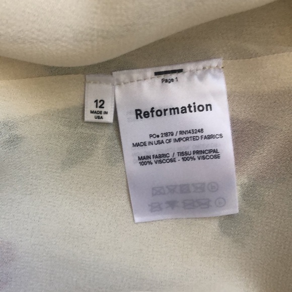 REFORMATION 🔥Christine Tie Shoulder Dress 12 - Picture 10 of 14